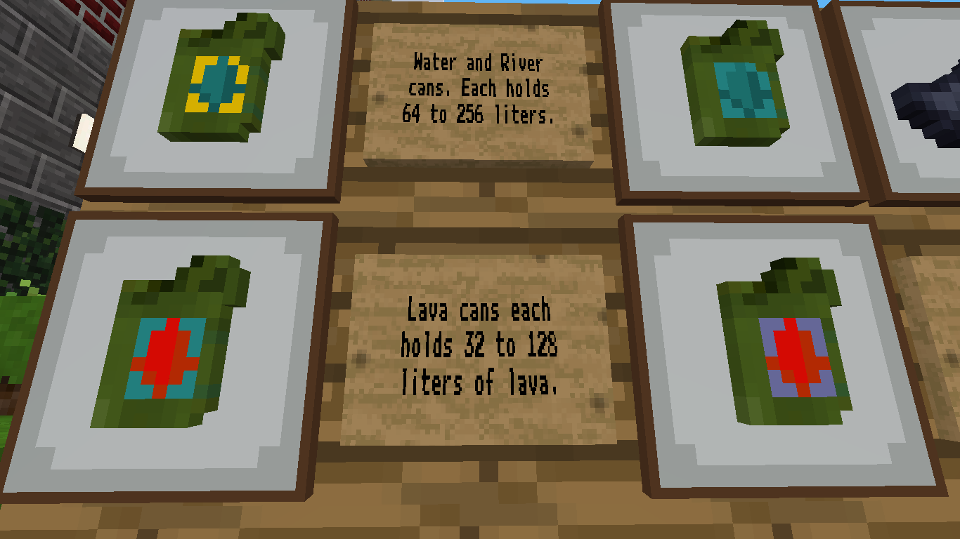 Medium and Large Cans (Water and Lava)