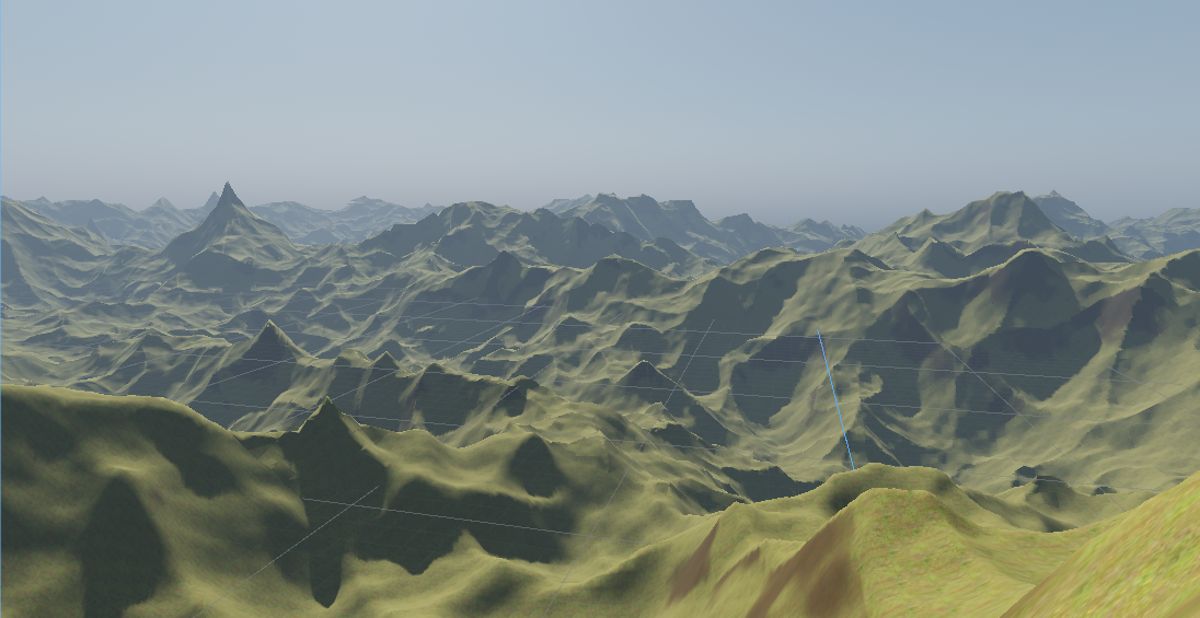 Landscape with distance normals