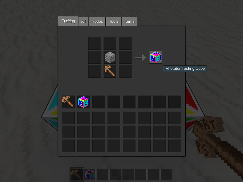 Testing cube crafting